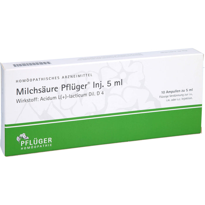 Milchsäure Pflüger  Inj. 5 ml, 10 St. Ampullen