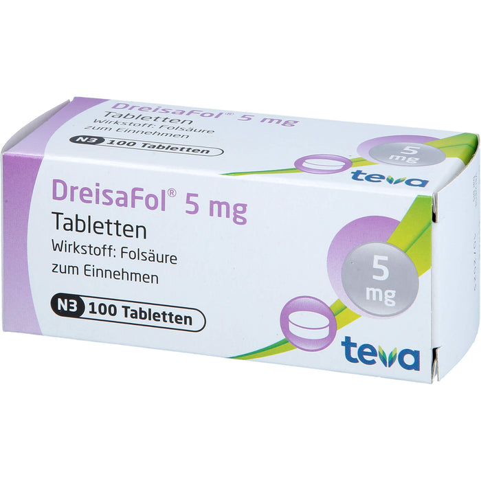 DreisaFol Tabletten bei Folsäuremangelzuständen, 100 St. Tabletten