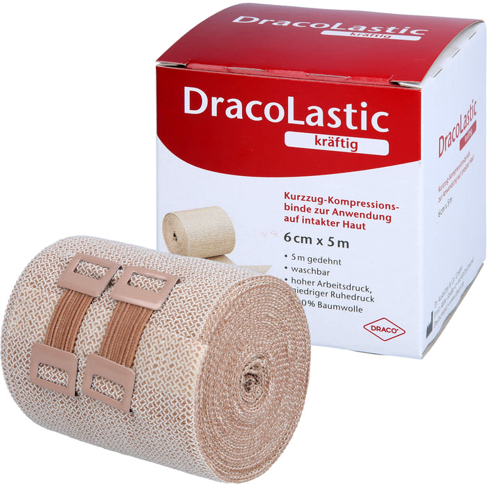 DracoLastic kräftige Kurzzugbinde 6 cm x 5 m, 1 pc Bandage