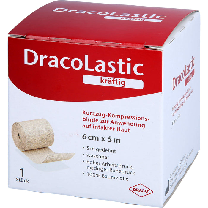 DracoLastic kräftige Kurzzugbinde 6 cm x 5 m, 1 pc Bandage