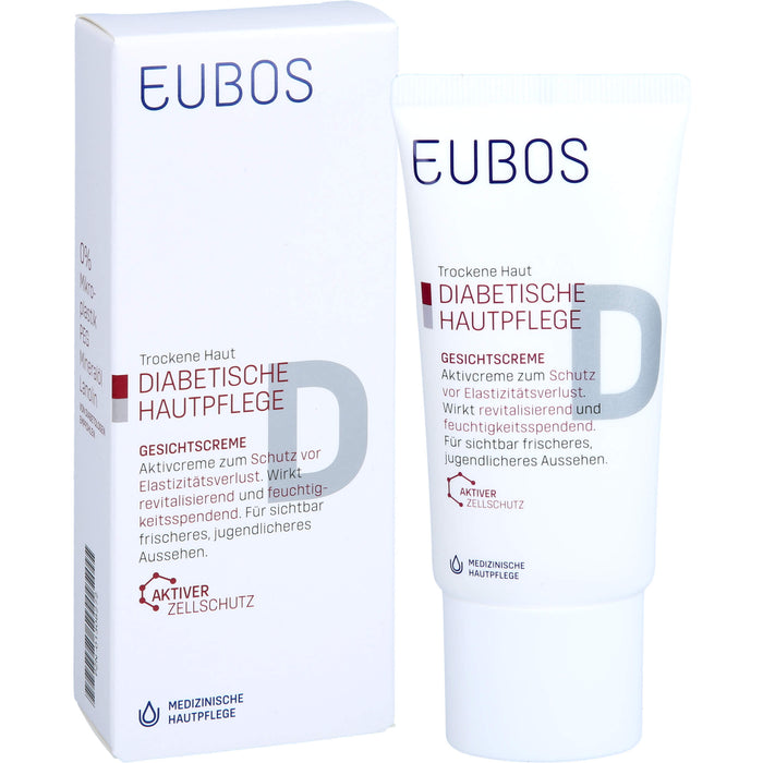EUBOS diabetische Hautpflege Gesichtscreme für trockene Haut, 50 ml Cream