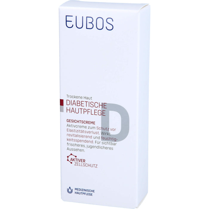 EUBOS diabetische Hautpflege Gesichtscreme für trockene Haut, 50 ml Creme