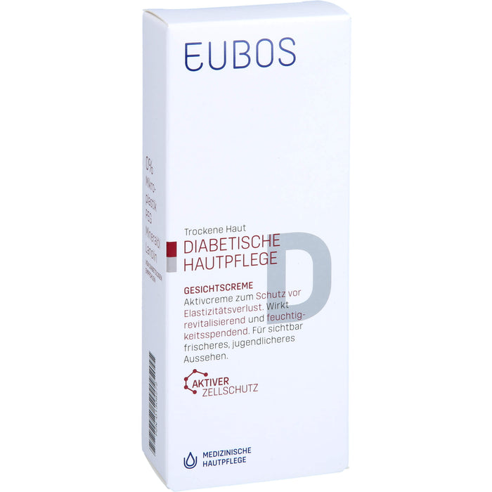 EUBOS diabetische Hautpflege Gesichtscreme für trockene Haut, 50 ml Creme