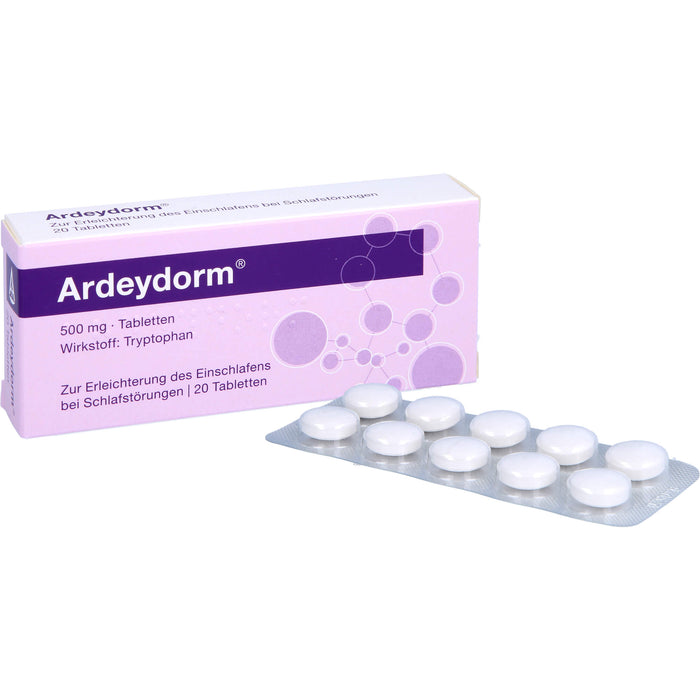 Ardeydorm Tabletten zur Erleichterung des Einschlafens bei Schlafstörungen, 20 St. Tabletten