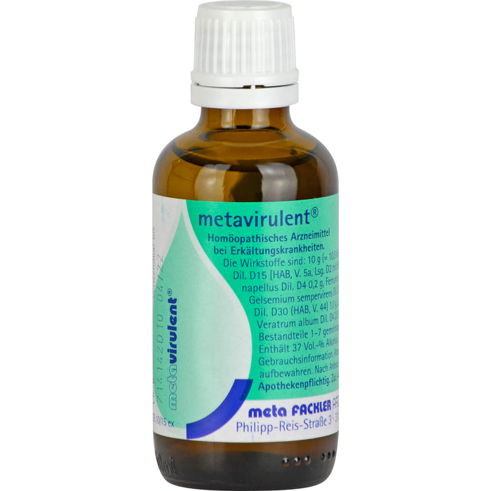 metavirulent Tropfen bei Erkältungskrankheiten, 50 ml Solution