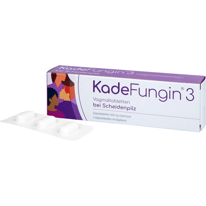 KadeFungin 3 Vaginaltabletten mit Applikator, 3 pc Tablettes