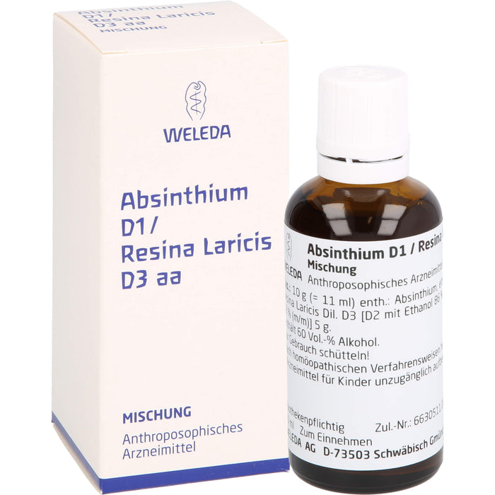 Absinthium D1 Resina laricis D3 WELEDA aa Dilution, 50 ml Mixture