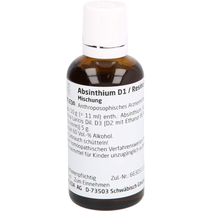 Absinthium D1 Resina laricis D3 WELEDA aa Dilution, 50 ml Mischung