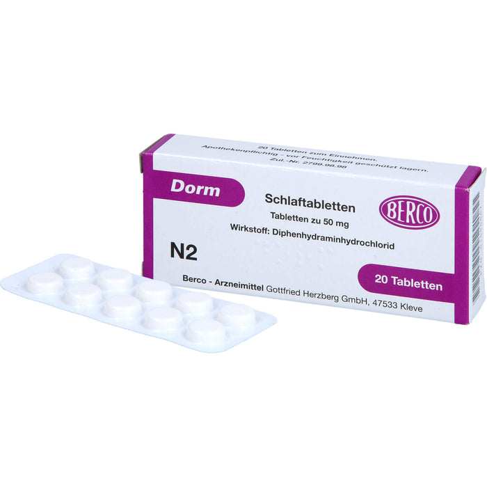 Dorm Schlaftabletten, 20 pc Tablettes