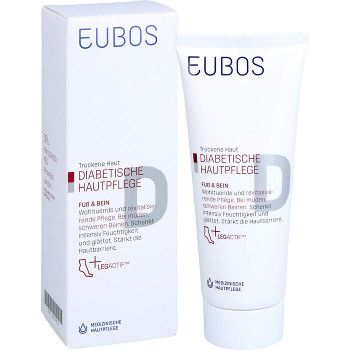 EUBOS Diabetische Haut Pflege Fuß + Bein, 100 ml Cream