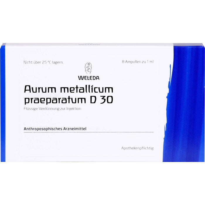 Aurum met. praep. D30 Weleda Amp., 8 St AMP