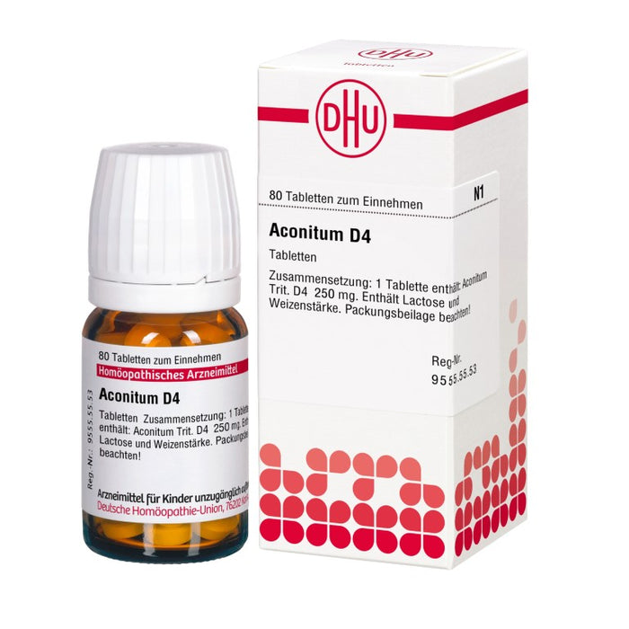 Aconitum D4 DHU Tabletten, 80 pcs. Tablets