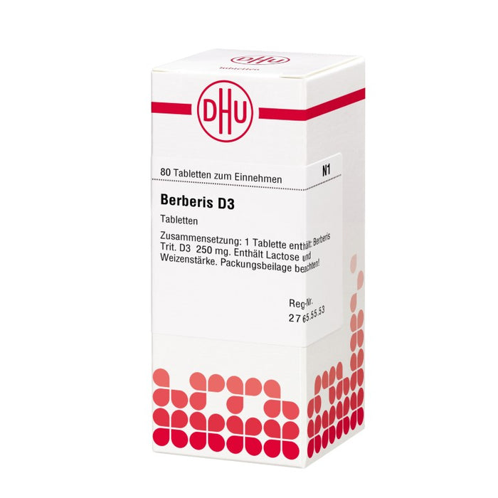 Berberis D3 DHU Tabletten, 80 pc Tablettes