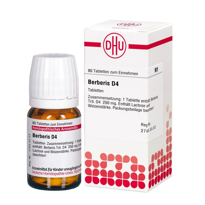 Berberis D4 DHU Tabletten, 80 St. Tabletten