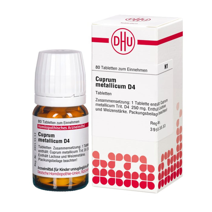 Cuprum metallicum D4 DHU Tabletten, 80 pc Tablettes