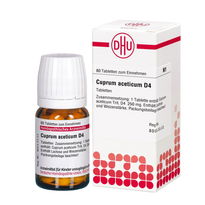 Cuprum aceticum D4 DHU Tabletten, 80 St. Tabletten