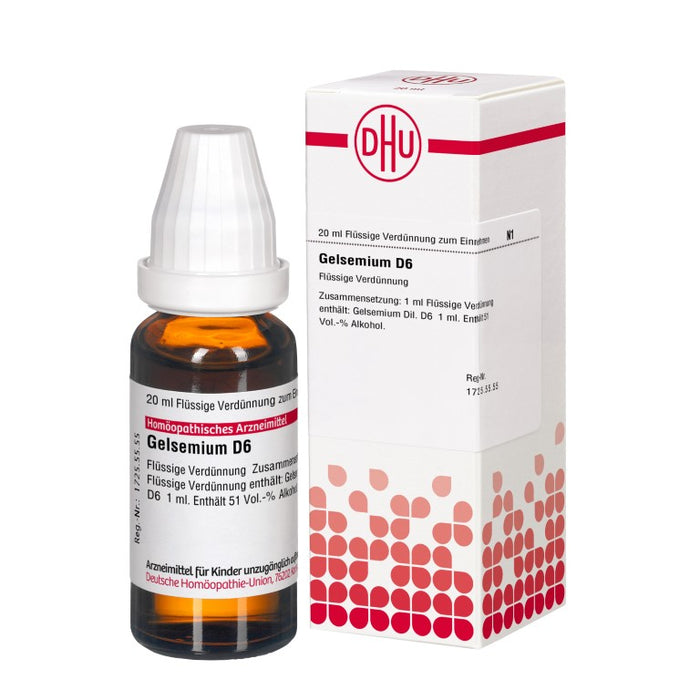 DHU Gelsemium D6 Dilution, 20 ml Solution