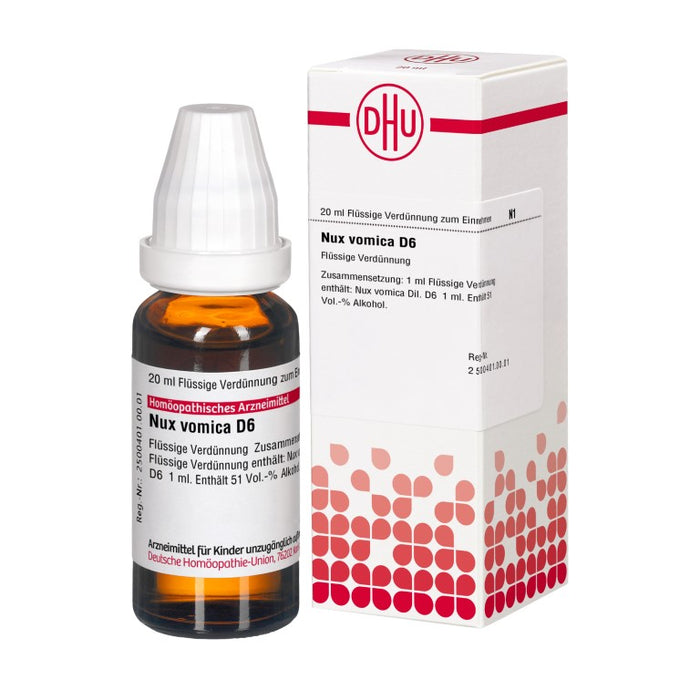 DHU Nux vomica D6 Dilution, 20 ml Solution