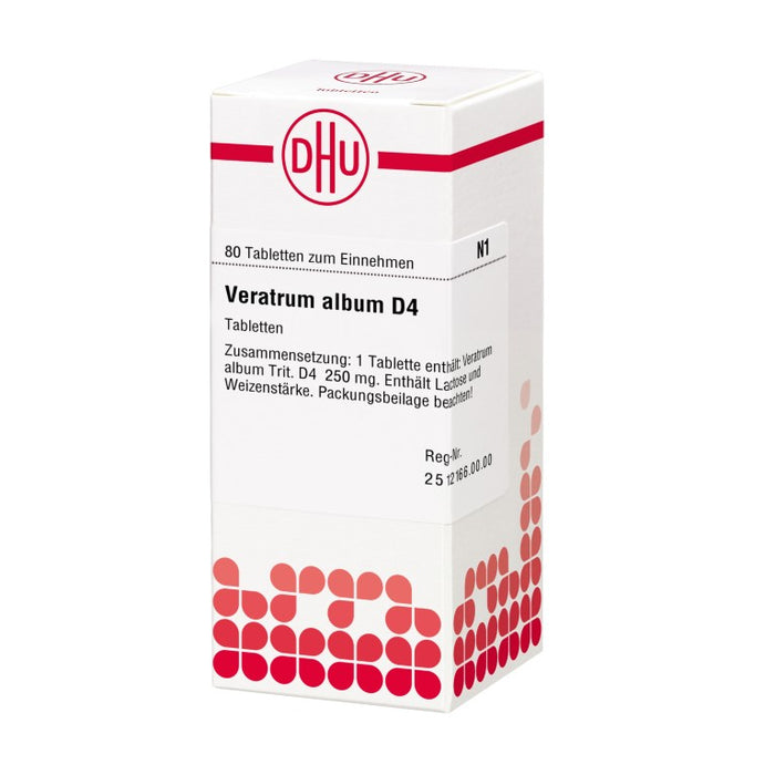 Veratrum album D4 DHU Tabletten, 80 pc Tablettes
