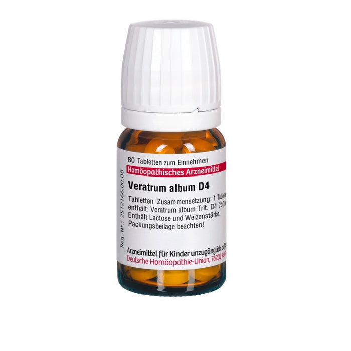 Veratrum album D4 DHU Tabletten, 80 pc Tablettes