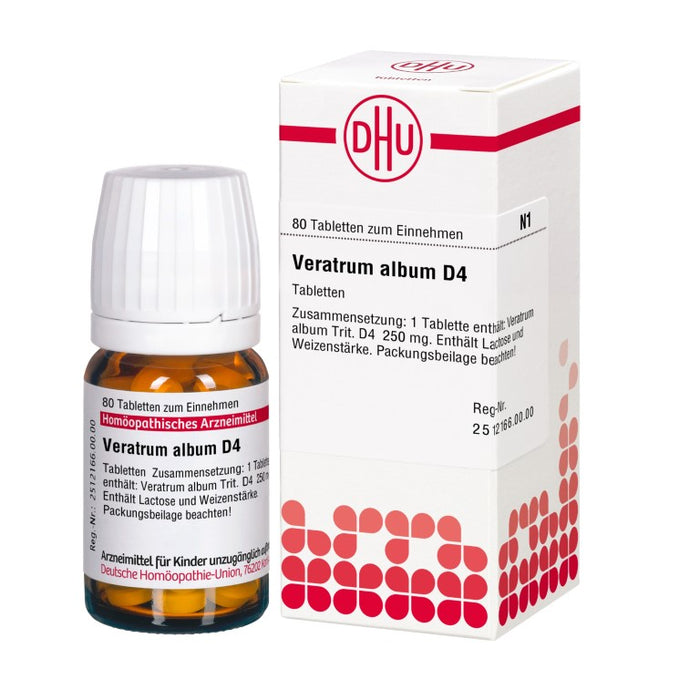 Veratrum album D4 DHU Tabletten, 80 pc Tablettes