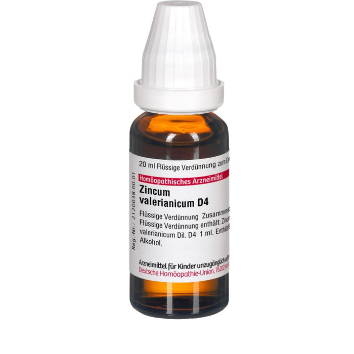 DHU Zincum valerianicum D4 Dilution, 20 ml Solution