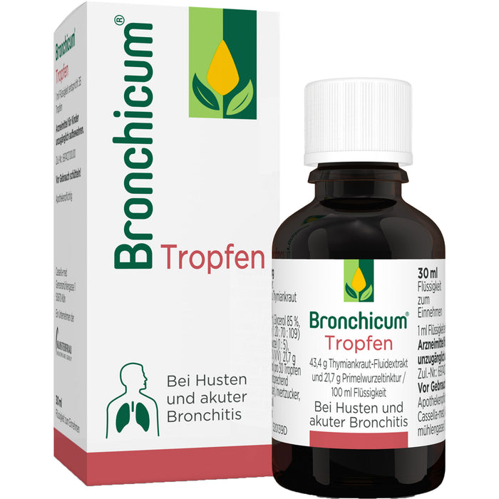 Bronchicum Tropfen bei Husten und akuter Bronchitis, 30 ml Lösung