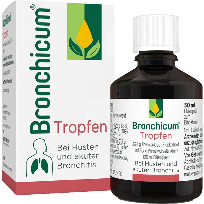 Bronchicum Tropfen bei Husten und akuter Bronchitis, 50 ml Solution