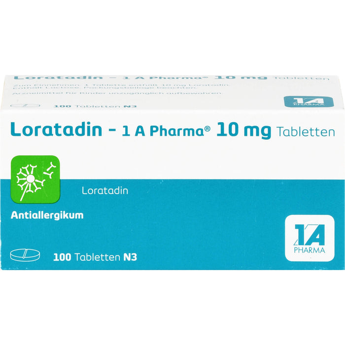 Loratadin - 1 A Pharma , 10 mg Tabletten, 100 St. Tabletten