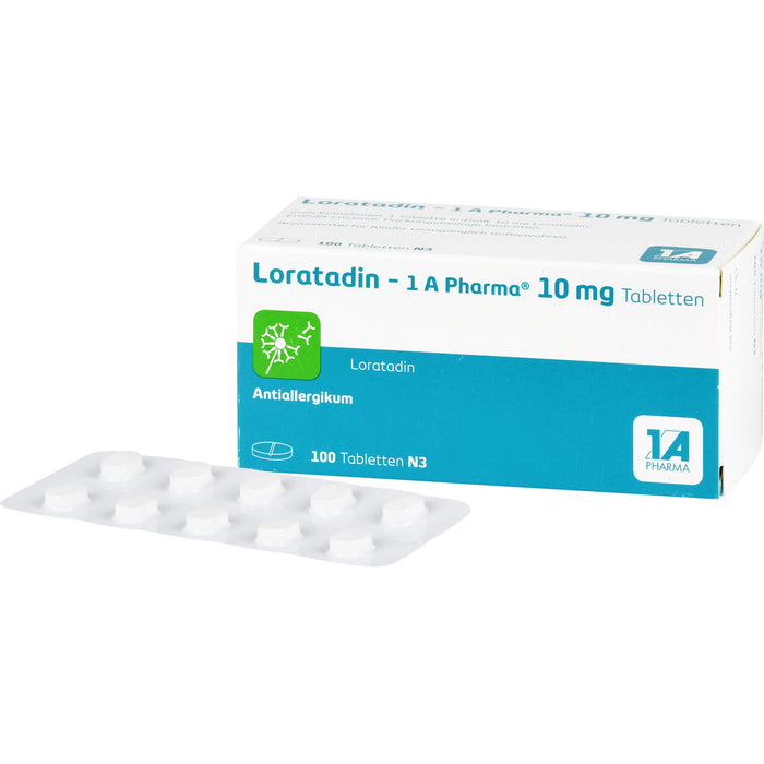 Loratadin - 1 A Pharma , 10 mg Tabletten, 100 St. Tabletten