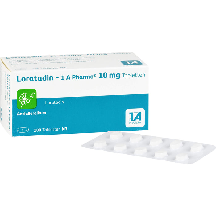 Loratadin - 1 A Pharma , 10 mg Tabletten, 100 St. Tabletten