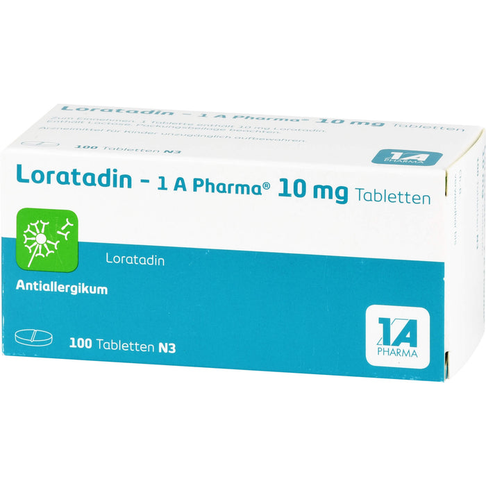 Loratadin - 1 A Pharma , 10 mg Tabletten, 100 St. Tabletten