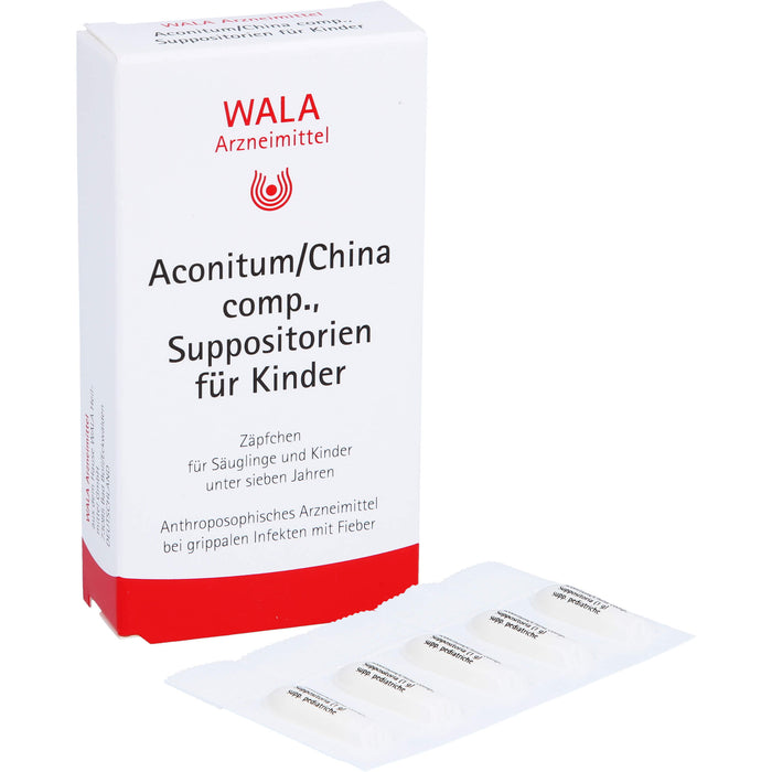 Aconitum/China comp., Wala Suppositorien für Kinder, 10 pcs. Suppositories