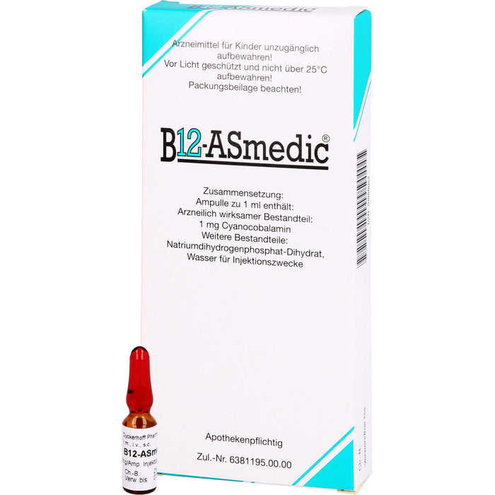 B12 ASmedic Injektionslösung, 10 pcs. Ampoules