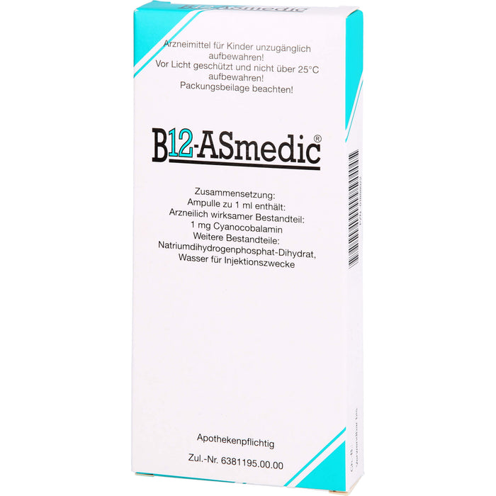 B12 ASmedic Injektionslösung, 10 pcs. Ampoules