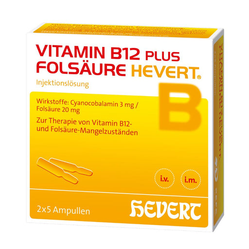Vitamin B12 plus Folsäure Hevert, 10 St. Ampullen