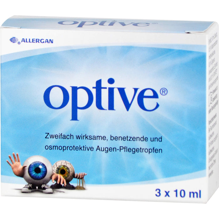 Optive zweifach wirksame, benetzende und osmoprotektive Augen-Pflegetropfen, 30 ml Solution