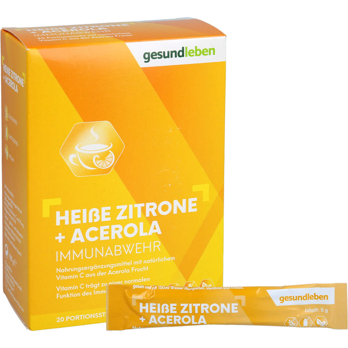 Gesundleben Heiße Zitrone + Acerola Immunabwehr, 20 pc Poudre