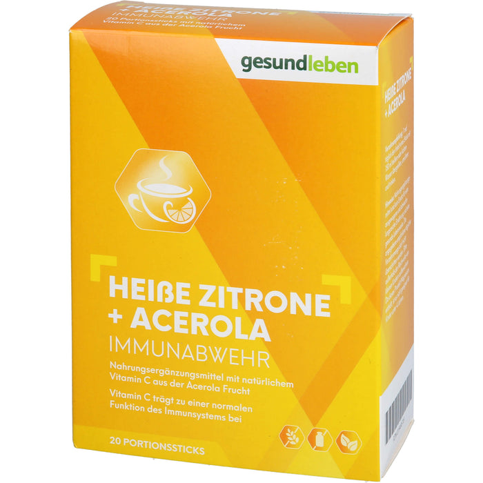 Gesundleben Heiße Zitrone + Acerola Immunabwehr, 20 pc Poudre