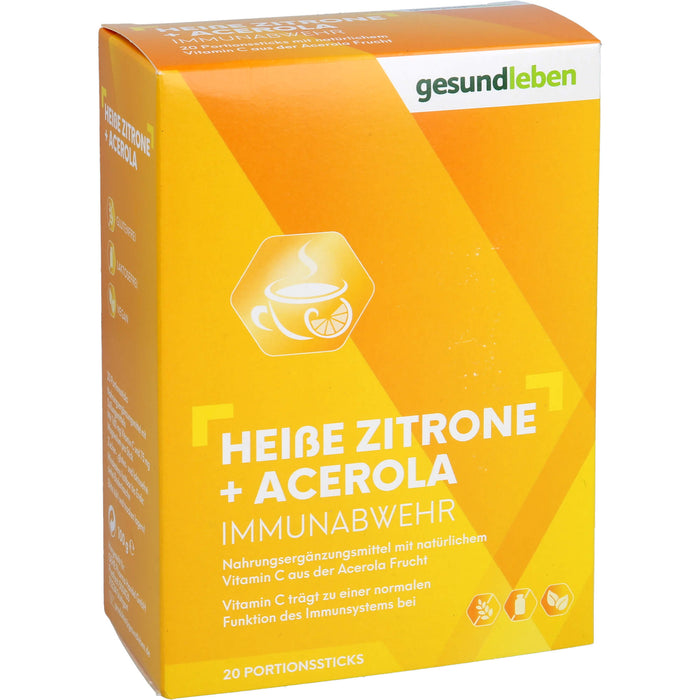 Gesundleben Heiße Zitrone + Acerola Immunabwehr, 20 pc Poudre