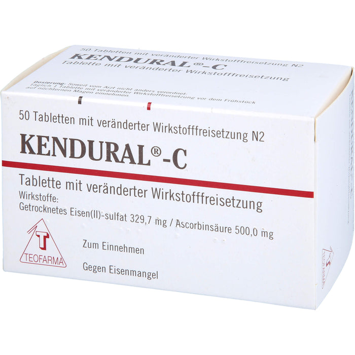 KENDURAL-C Tabletten gegen Eisenmangel, 50 pcs. Tablets