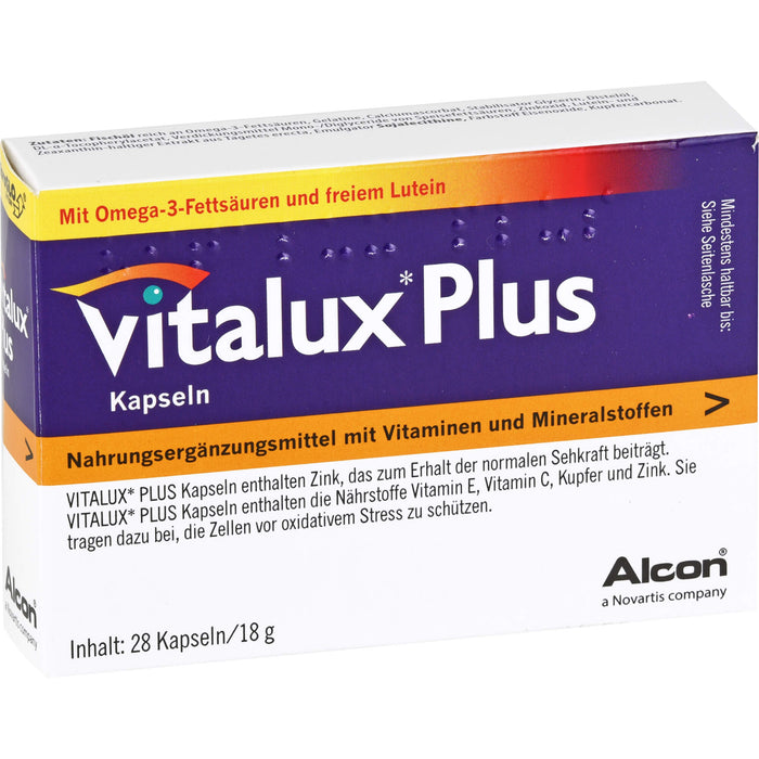 Vitalux plus Lutein und Omega 3 Kapseln, 84 pc Capsules