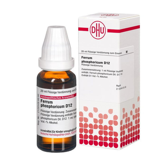 DHU Ferrum phosphoricum D12 Dilution, 20 ml Solution