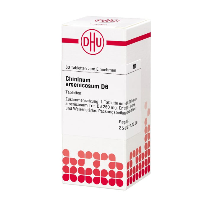 Chininum arsenicosum D6 DHU Tabletten, 80 pcs. Tablets
