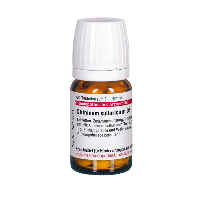 Chininum sulfuricum D6 DHU Tabletten, 80 pc Tablettes