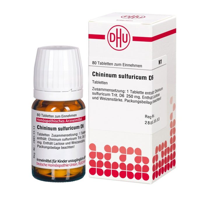 Chininum sulfuricum D6 DHU Tabletten, 80 pc Tablettes