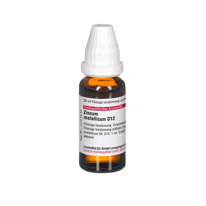 DHU Zincum metallicum D12 Dilution, 20 ml Solution