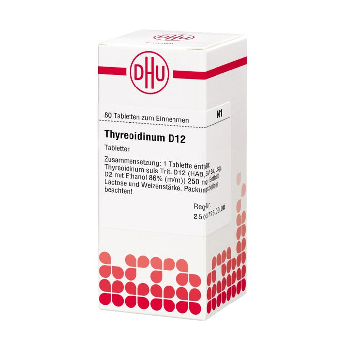 Thyreoidinum D12 DHU Tabletten, 80 pcs. Tablets