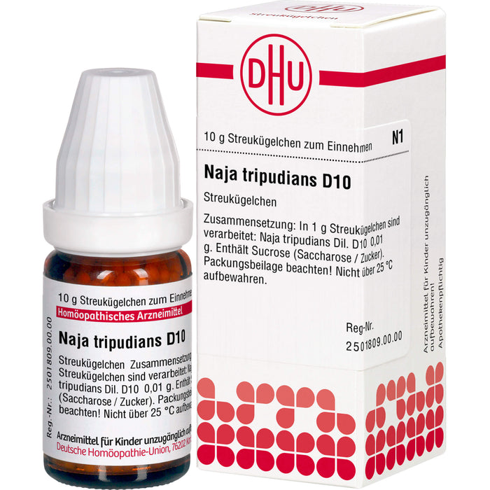 Naja tripudians D10 DHU Globuli, 10 g Globules
