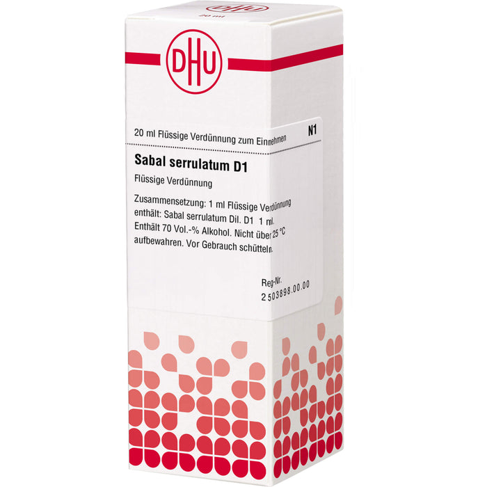 Sabal serrulatum D1 DHU Dilution, 20 ml Solution